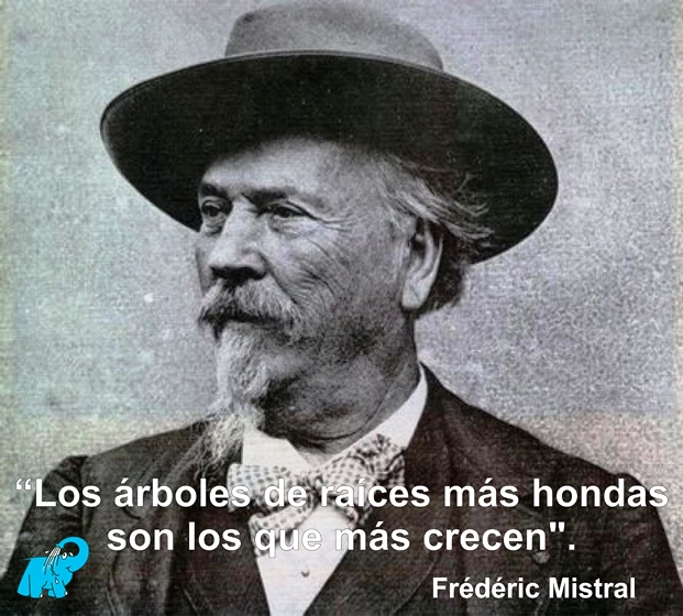 Una Enseñanza de Frédéric Mistral en la Frase del Día del Elefante Azul de Avilés